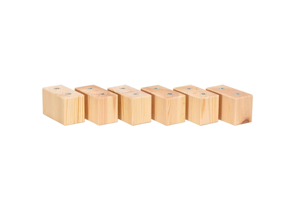 Gigapur G56 Futon/Kleinkind Möbelfuß-Set best. aus 6 Füßen, Höhe 6 cm, für Gigapur G56 Einzelbett. Nachrüstbar/Umbaubar 