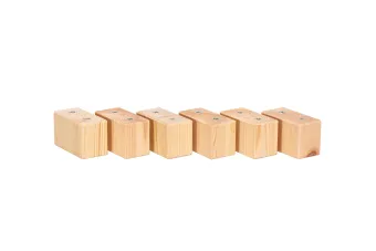 Gigapur G56 Futon/Kleinkind Möbelfuß-Set best. aus 6 Füßen, Höhe 6 cm, für Gigapur G56 Einzelbett. Nachrüstbar/Umbaubar 